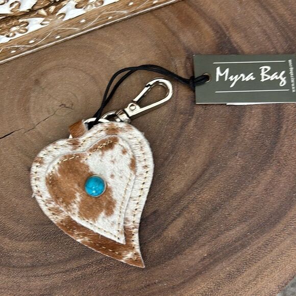- Myra Bag Hearts Love Key Fob/Caramel - Picture 1 of 6